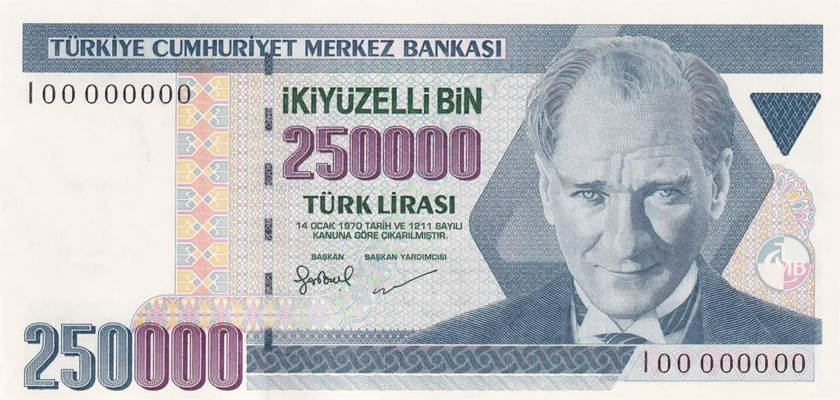 250 Bin Türk Lirası (E7-Tertip III)
